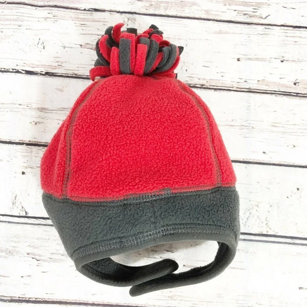 Old Navy Fleece Beanie -‎ Red and Gray Ohio State Colors - Size S